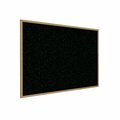 Ghent Rubber Bulletin Board 48-1/2"x144.5", Oak Frame WTR412-TN